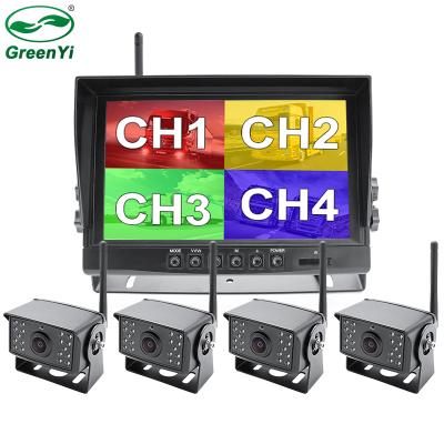 China Waterproof 2020 Camera And 4CH 9 Inch AHD Update Digital DVR Wireless Backup Record Monitor Kit For Truck Bus for sale