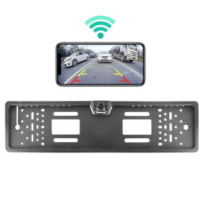 China Parking Line HD 720P 170 Degree 5G WiFi Car DVR License Plate Recorder Front Rear View Camera For iPhone Android European Wireless Phone for sale