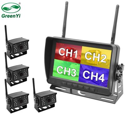 China GreenYi AHD 7 Inch DVR Waterproof Wireless Monitor With 4 PCS Of 720P High Definition Night Vision Reverse Recorder Wifi Backup Camera en venta