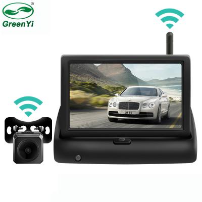 Κίνα GreenYi Waterproof 1080P Wireless 5 Inch Foldable Car Monitor IPS Reverse Rear View Camera Driving Kit With Stable Digital Signal προς πώληση