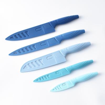 China Kitchen knife set viable fashionable color 5 piece quality kitchen utensil and knife set for sale