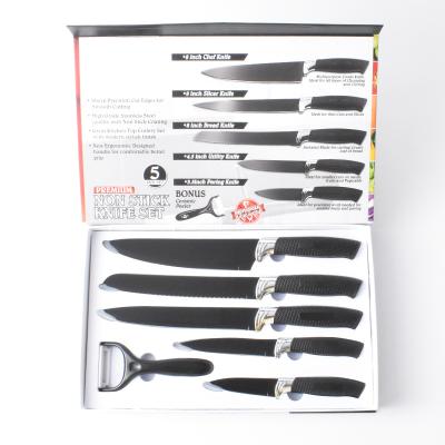 China Sustainable 6 Pcs Set Professional Kitchen Knives Cooking Accessories for sale