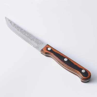 China Professinal Sustainable Wooden Handle Stainless Steel Steak Knife Maker for sale