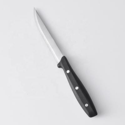 China Cutery 4.5 Inch Stainless Steel Steak Knife New Design Viable Serrated Sharp Steak Knives With Black PP Handle for sale