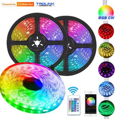 China Ali Smart Remote LED Strip Light 5050 Multi Color /Music Residential Control Smart Strip Light for sale