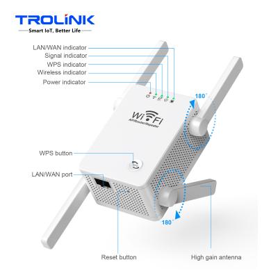 China TROLINK WiFi Range Repettidor Radio 300M 2.4G WiFi WPS WiFi Repeater Supplement Indoor Outdoor Radio for sale