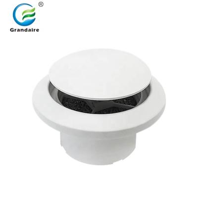 China Cheap Cheap Ceiling Mounted Adjustable Round White Plastic Circular Vent Duct Cover For HVAC for sale