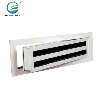 China Modern Aluminum HVAC Air Supply or Return Linear Ceiling Diffuser Slot Ventilation Grille with Removable Core for sale