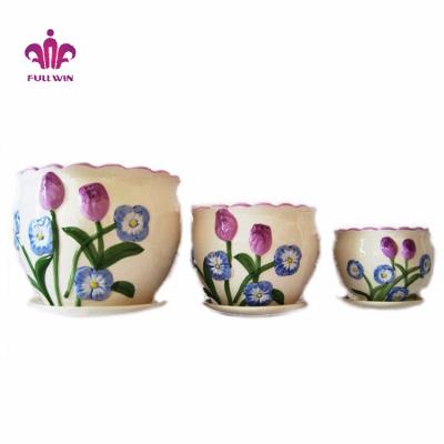 China Indoor Pottery Planter Pot Indoor Ceramic Glazed Planters for sale