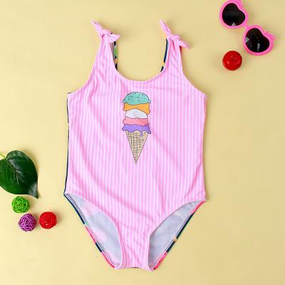 China New Children's Two-Piece Set Removable Padded High Fashion Baby Girl's Fashion Cute Printed Comfy Elastic Swimsuit For Summer for sale