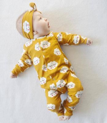 China Spandex/Polyester One Piece Romper Baby Clothes Boy Girls Newborn Romper Set One Piece Long Sleeve Jumpsuit for sale