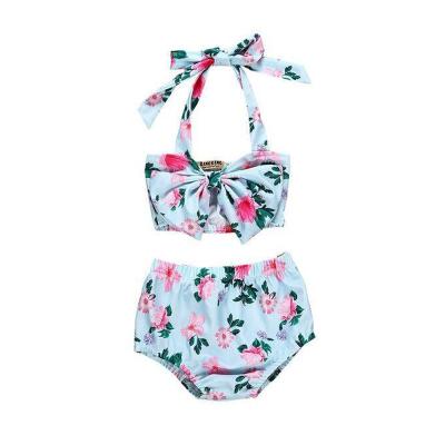 China 2020 Summer Girl Flower Baby Print Breathable Swimsuit Suit Kids Girl Swimsuit Women Swimwear for sale