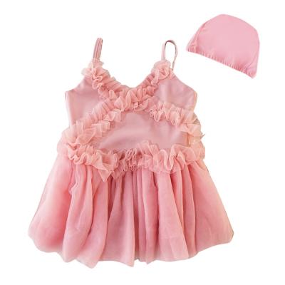 China 2020 Children's Fairy Yarn Skirt Babies Swimsuit Breathable Cute One-Piece Princess Swimwear Women Small for sale