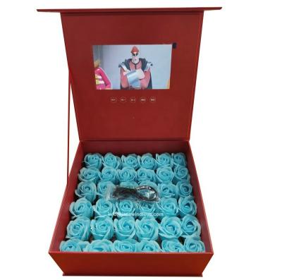 China Red Video Gift Box Europe Digital Brochure Box LCD Gift With Light LCD Screen Videos LCD BOX WITH SCREEN for sale