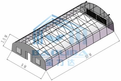 Китай 100% затенение СИД выращивает конопляную теплицу с системой затемнения продается