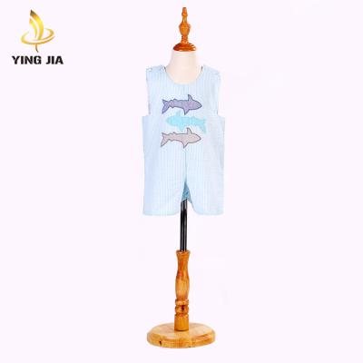 China Crotch opening and backneck opening new styles for knitting fabric girl kids outfits baby infant romper for sale