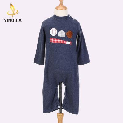 China Newborn Infant Ankle Cotton Long Sleeve Unisex Baby Rompers Clothes Boy Jumpsuit Baby Jumpsuit for sale