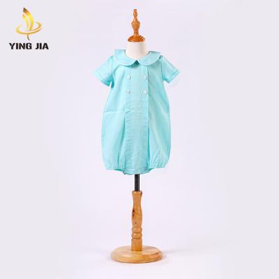 China Crotch opening and backneck opening 2020 fashion autumn spring toddler jumpsuit baby canvas romper infants romper pajamas for sale