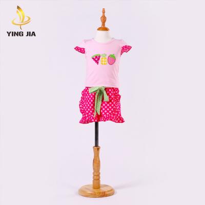 China Short Sleeve Babies Summer Clothes Girls Dress Sets for sale