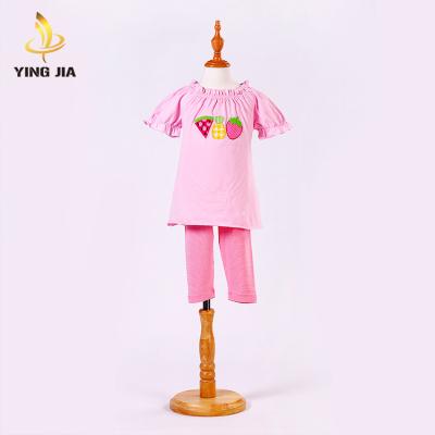 China Short Sleeve Kids Fashion Show Dresses New Year Girls Clothing Set for sale