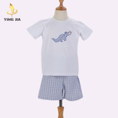 China Summer Casual Kids Boys Beach Suit Set 2Pcs Toddler Kids Sport Suit Baby Boy Dressing Set for sale