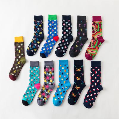 China Hot Classic Antibacterial Air Balloon Thousand Happy Cotton Paper Men's Cranes Socks for sale