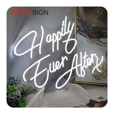 China Contemporary Customized Favorite Parties Use Neon Voltage 12V Happy Forever Neon Sign for sale