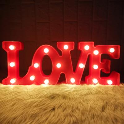 China Hot Wholesale Buildings Love Led Neon Sign Number And Letter Block Party 3D Led Acrylic Electronic Letter Light Sign for sale