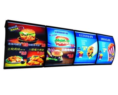 China Light Box Order KFC Dicos McDonald Fast Food Restaurant Arch Image Display Wall Hanging Promotional Advertising Light Box for sale