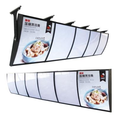 China KFC fast food cafe menu board menu advertising order sign board outdoor and indoor led backlit light box illuminated food display for sale