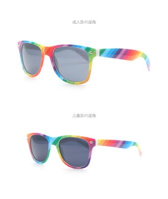 China Fashion Sunglasses Cheap Classic Style Adult Children Class Gay Pride Rainbow Sunglasses for sale