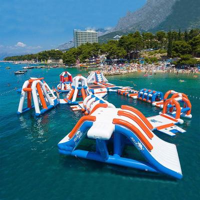 China Inflatable Water Park With Slide Outdoor Inflatable Park For Lake for sale