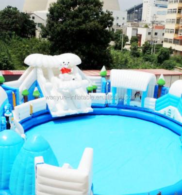 China New giant inflatable snow and Ice world water park with pool on land interesting for kids playing swimming pool for sale for sale