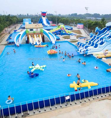 China Hot sale inflatable water playground adult & kids water amusement park for backyard swimming pool for sale