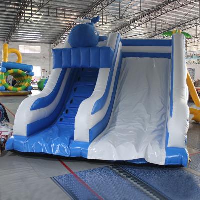 China Outdoor dolphin inflatable water slide with pool for kids Giant Commercial Inflatable Water park ocean theme amusement equipment for sale