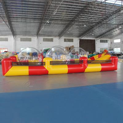 China Customized inflatable swimming pool with zorb ball for kids outdoor large big plastic pvc playground swimming inflatable pool for sale