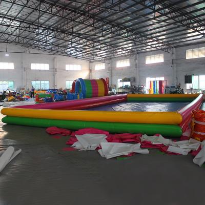 China inflatable swimming pool for children inflatable commercial water park aqua park equipment giant inflatable water pool for sale