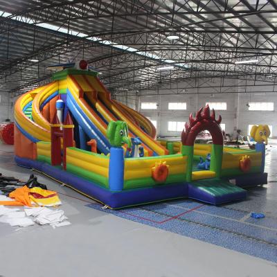 China Wholesale Funny Outdoor Inflatable Kids Playing Water Slide Factory Customized Inflatable PVC Four Way Slide for sale