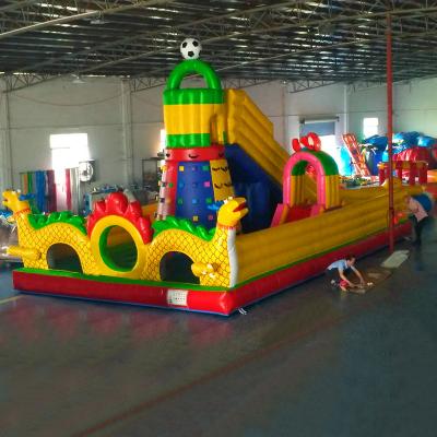 China Popular sell three-in-one Inflatable bouncer castle include climbing and slide giant inflatable bouncer combo for kids for sale