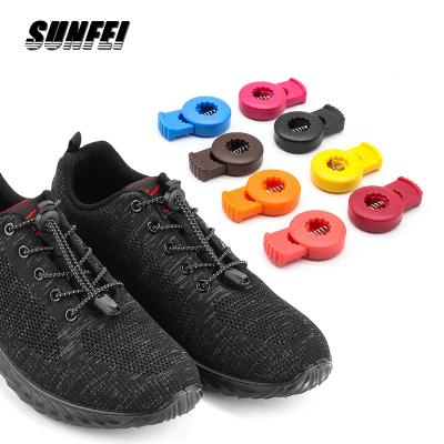 China Custom 3mm sunfei polyester rubber round cord kids shoe lace quick lazy system elastic no lock round tie no tie laces for sale