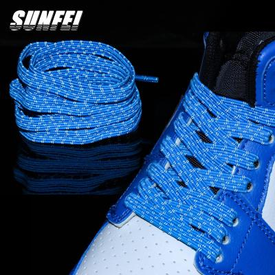 China SunFei round flat elastic laces with lock glow in the dark shoelacesshoelaces shoe laces sport shoes flat no tie laces for sale