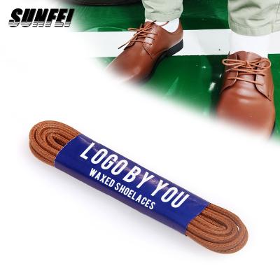 China Round Waxed Round Laces Oxford Boots Lace Wax Elegant Shoes Waterproof Shoestring For Men Women Boots Laces for sale