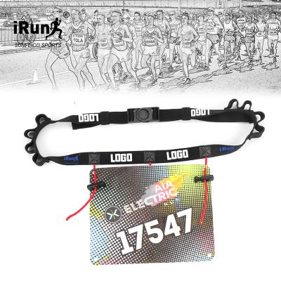 China Running Number Bib Belt SunFei Triathlon Running Number Adjustable Elastic Waistband Running Bib Belt with Elastic Strap - Fits for Marathon for sale