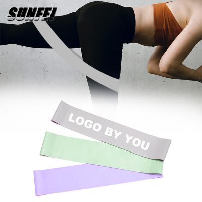 China Pull Rope Custom Logo Latex Loop Resistance Bands Yoga Fitness Resistance Loop Bands Mini Natural Latex Exercise for sale