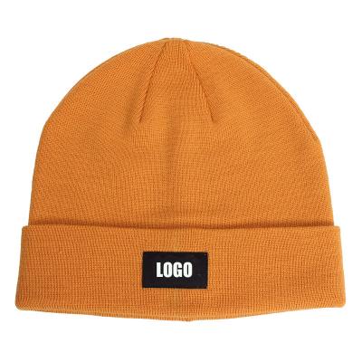 China JOINT High Quality Merino Wool Simple Warm Soft Winter Kinted Beanie With Cuff for sale