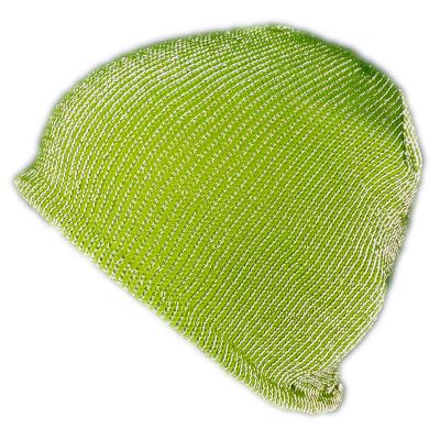 China Hi JOINT Vis Safety Hats Warm Soft Silk Yarn Reflective Beanie With Fleece Lining for sale