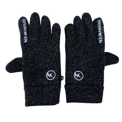 China Unisex High Quality Knitted Knitted Anti-Skid Sports Winter Lightweight Thin Touch Screen Black Winter Gloves for sale