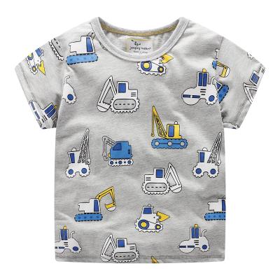 China Anti-shrink Border Anti-Shrink Half Sleeve Children's Amazon Boys Boys Upper Sleeve Top T-Shirt for sale