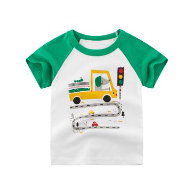 China Amazon Baby Boy Kids Anti-Shrink Border Summer Clothes Boys Half Sleeve Short Sleeve T-Shirt Cotton Tops for sale