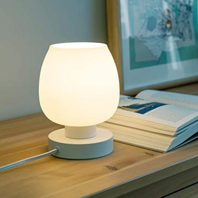 China Modern Nordic Touch Dimming Milky White Glass Table Lamp USB Charging Indoor Living Room Bedroom Study Bedside Light for sale